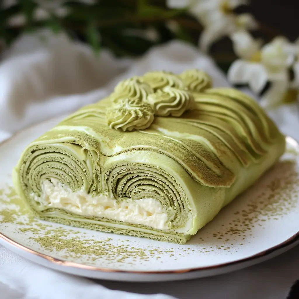 How To Make The Best Matcha Crepe Roll Cake – A Soft and Creamy Delight