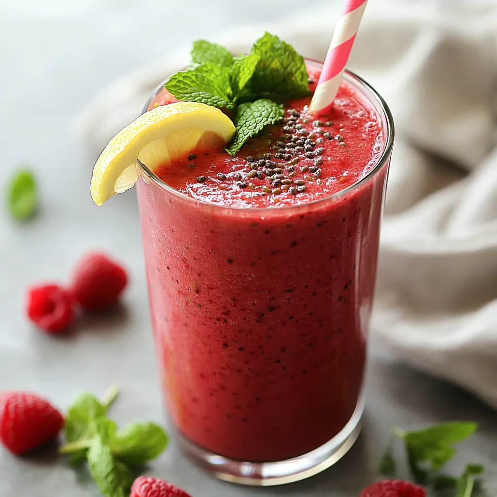 Enjoying a Glass of Raspberry Green Tea Smoothie