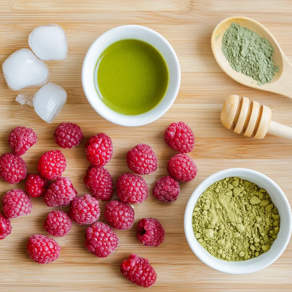 Raspberry Green Tea Smoothie Ingredients