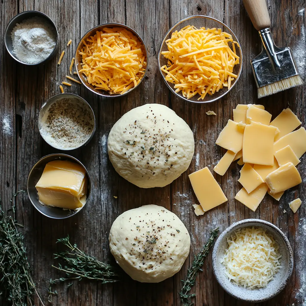 Ingredients for Pillsbury Biscuit Garlic Butter Cheese Bombs Perfectly Crispy