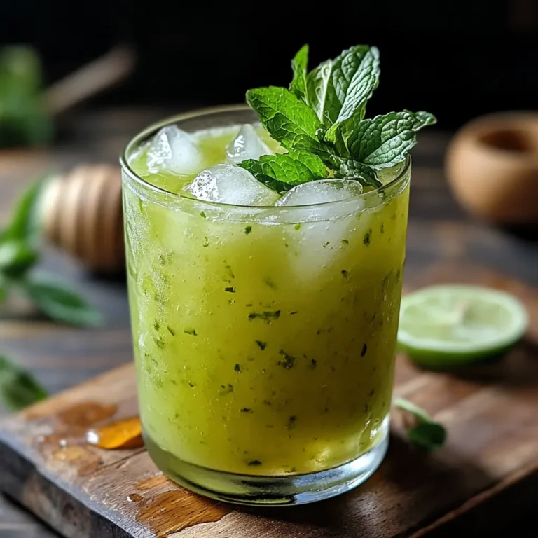 Natural Mounjaro Drink with Yerba Mate, Honey, and Lime