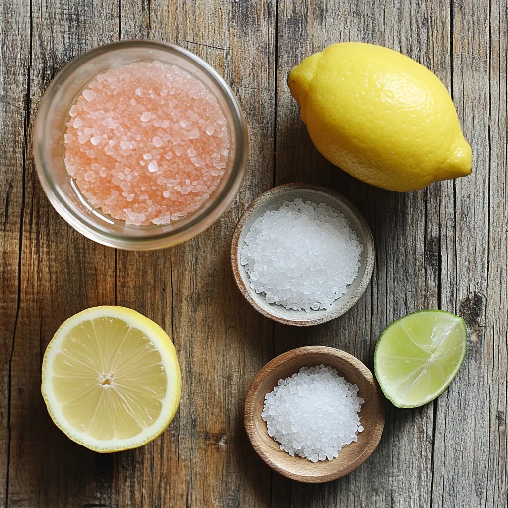 Ingredients for the 4-Ingredient Pink Salt Trick