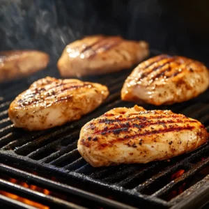 Grilled chicken breasts for the Natural Mounjaro Recipe.