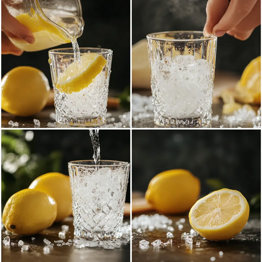 Step by step process of making Ice Water Hack