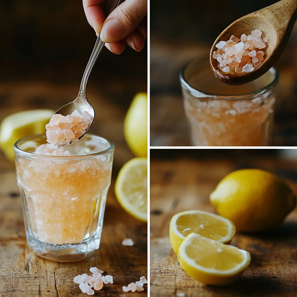 Step-by-step process of making the Pink Salt Trick Recipe