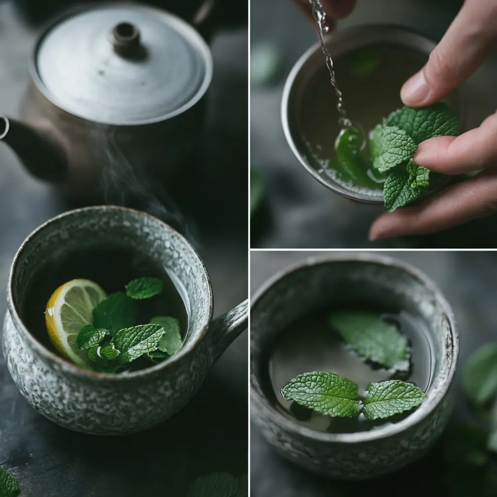Preparing lemon balm tea for weight loss.