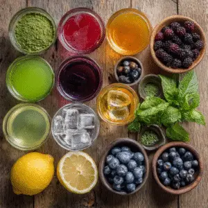 Ingredients for homemade loaded tea