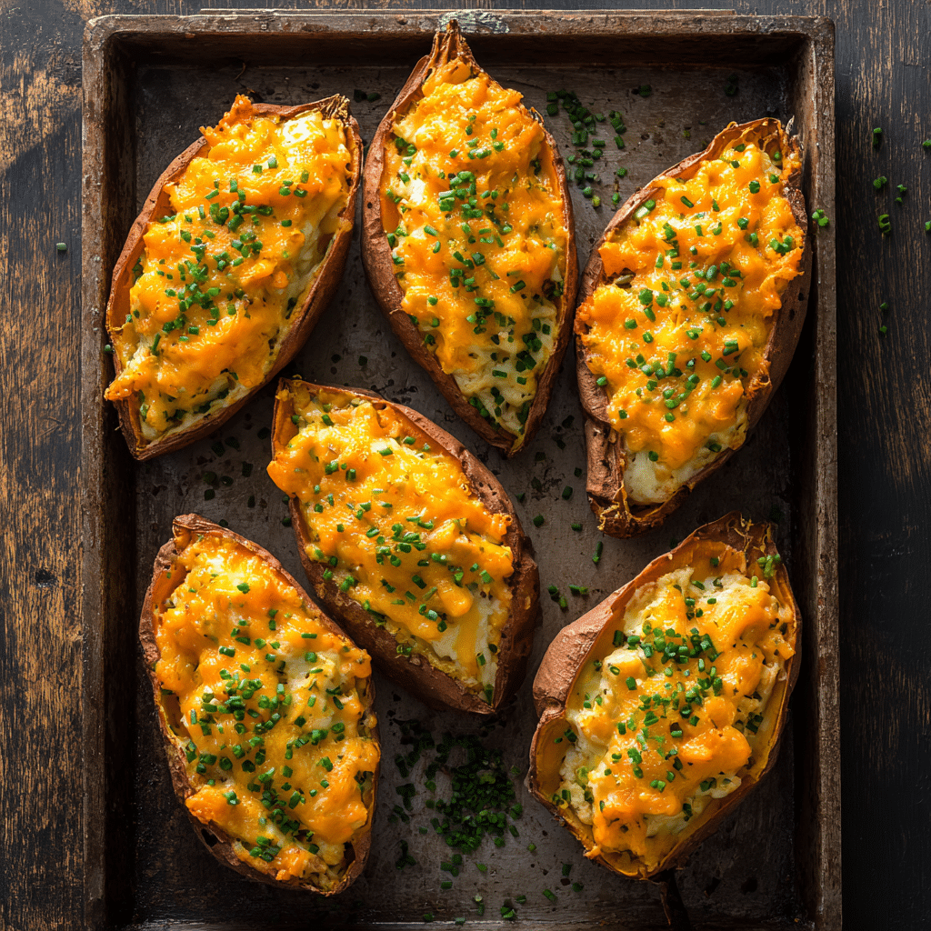 Twice Baked Sweet Potatoes Recipe