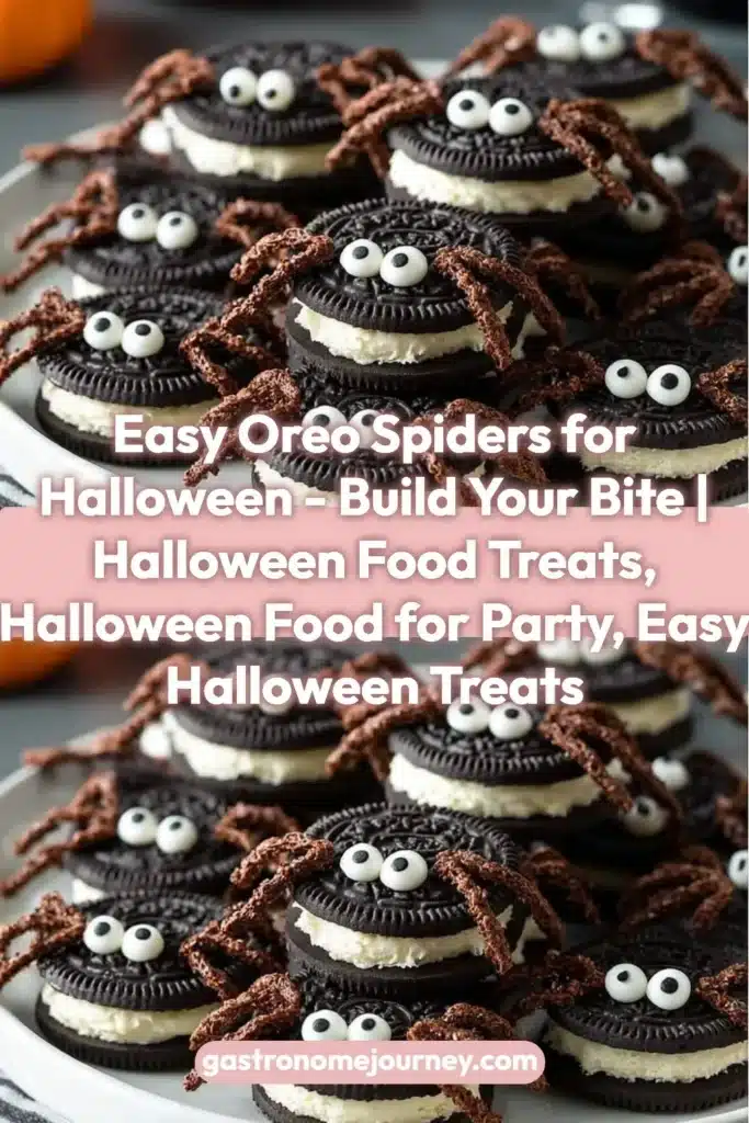 Easy Oreo spiders for Halloween party treats