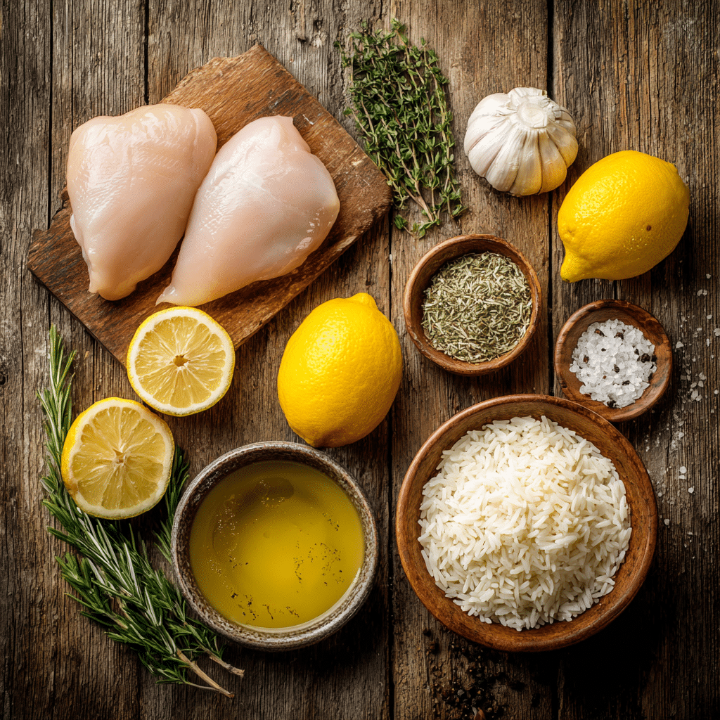 Slow Cooker Lemon Herb Chicken served over fluffy rice, garnished with fresh parsley and lemon zest for a comforting meal.