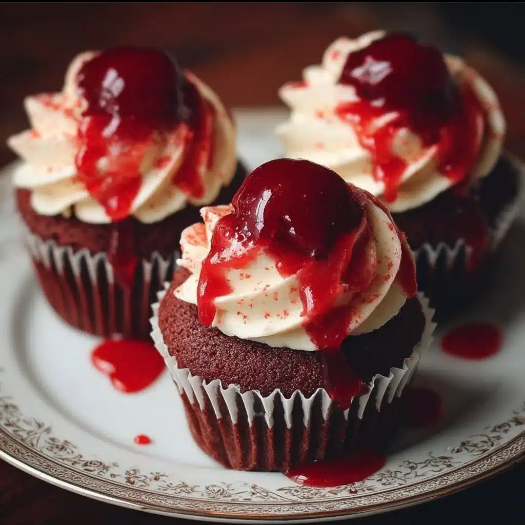 Vampire Bite Cupcakes